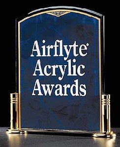 Brass Columns Marble Acrylic Award