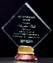 Rosewood Diamond Shaped Acrylic Award