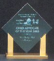Diamond Shape Jade Acrylic Award