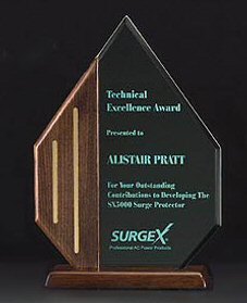 Walnut Flame Series Acrylic Awards