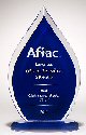 Flame Acrylic Award With Blue Silk Backing