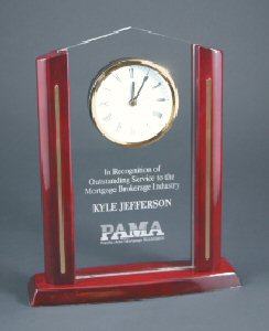 Cathedral Rectangle Clock Acrylic Award