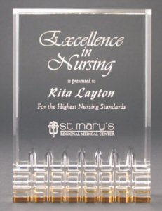 Gold Reflective Acrylic Award