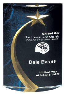 Blue Marble Star Dome Acrylic Award