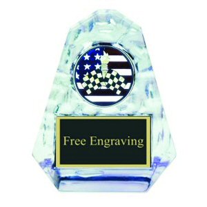 Pyramid Ice Acrylic Motor Sports Award