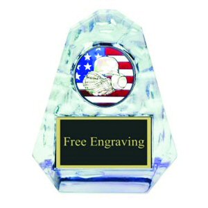 Pyramid Ice Acrylic Baseball Award