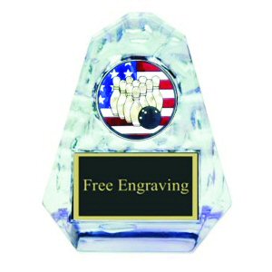 Pyramid Ice Acrylic Bowling Award