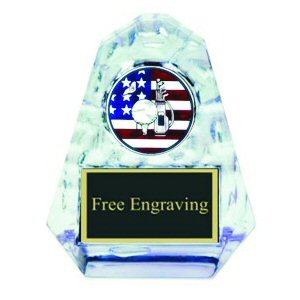 Pyramid Ice Acrylic Golf Award
