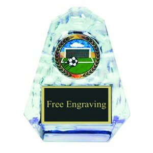 Pyramid Ice Acrylic Soccer Award