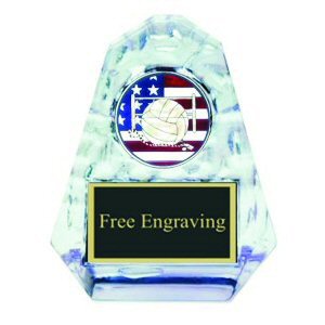Pyramid Ice Acrylic Volleyball Award