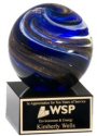 Metallic Gold Highlights Glass Globe Award