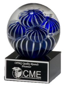 Sea Anemone Design Glass Globe Award