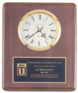 Walnut Waterfall Bezel Clock