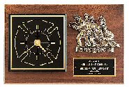 Firefighter Award Clock Plaque