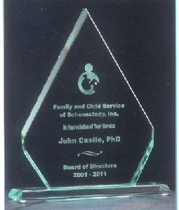 Diamond Shaped Glass Award