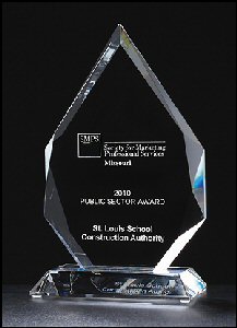 Flame Multi-Faceted Crystal Award