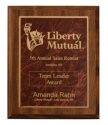Cherry Finish Plaque with Red Marbleized Plate