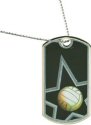 Star Volleyball Dog Tag Medal