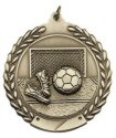 Economy Wreath Soccer Medal