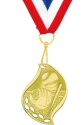 Flame Shape Baseball / Softball Medal