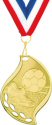 Flame Shape Soccer Medal