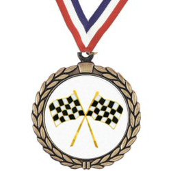 Wreath motor sports insert medal