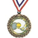 Wreath Tennis Insert Medal