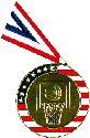 Stars and Stripes Basketball Medal