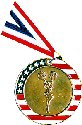 Stars and Stripes Cheerleading Medal