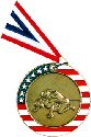Stars and stripes wrestling medal