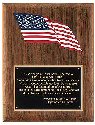 American Flag Walnut Plaque