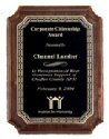 Link Design Notched Corners Walnut Plaque