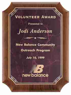 Volunteer Award Plaque