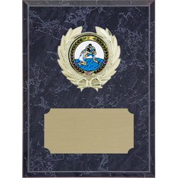 Economy wreath wrestling insert emblem plaque