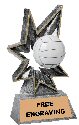 Bobble Volleyball Resin Trophy