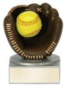 Color Tek Softball Mitt and Ball Resin Award