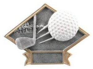 Golf Diamond Resin Plaque