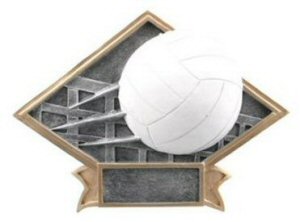 Volleyball Diamond Resin Plaque