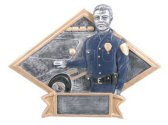 Policeman Diamond Resin Plate