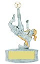 Girls Soccer Magnetic Resin Trophy