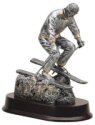 Male Skier Resin Sculpture