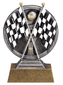 Motion Xtreme Checker Flags Resin Trophy