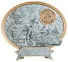 Male Marines Oval Resin Plate Plaque