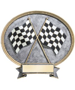  Auto Racing Trophies on Auto Racing Oval Resin Plate