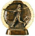 Female Softball Bronze Resin Plate
