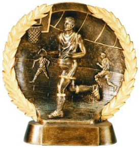 Male Basketball Bronze Plate