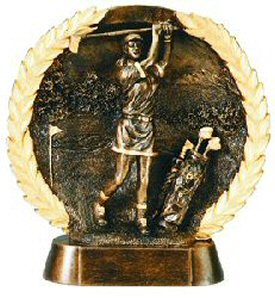 Female Golf Bronze Resin Plate
