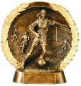 Female Soccer Bronze Resin Plate
