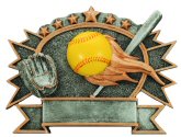Softball Resin Shield Trophy