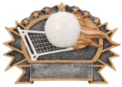 Volleyball Three Dimensional Shield Plaque